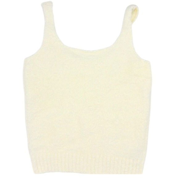 NWT SKIMS Bouclé Women's Vanilla  Tank Top Gentle ribbed design on bottom. - Picture 5 of 8